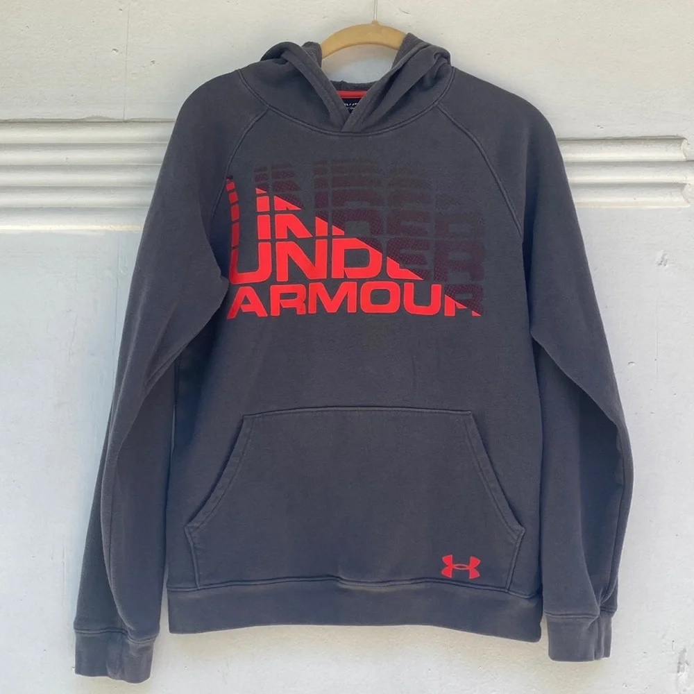 UNDER Armour Boys Hooded Sweatshirt Loose/Coldgear Size YLG